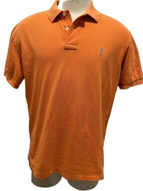 Vintage Polo Ralph Lauren Shirt Mens XL Orange Cotton Knit Pony Logo Golf Preppy